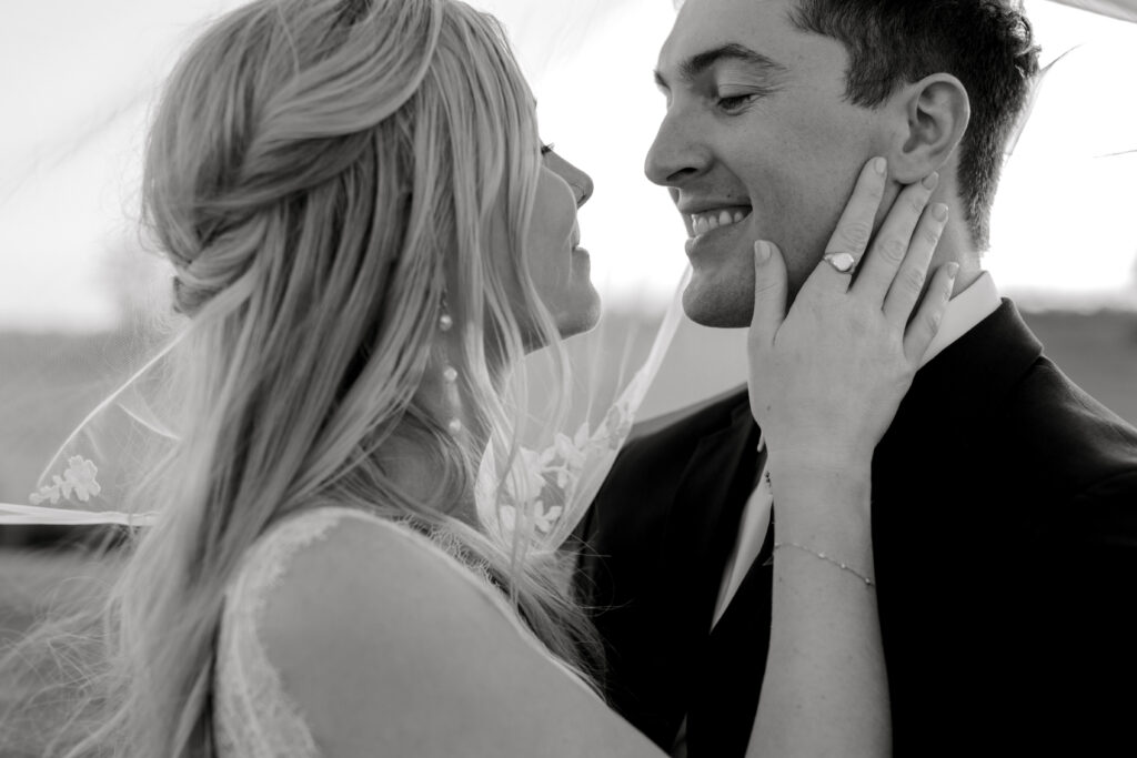 Bride and Groom in black and white image |  Money Saving Tips for your California Wedding