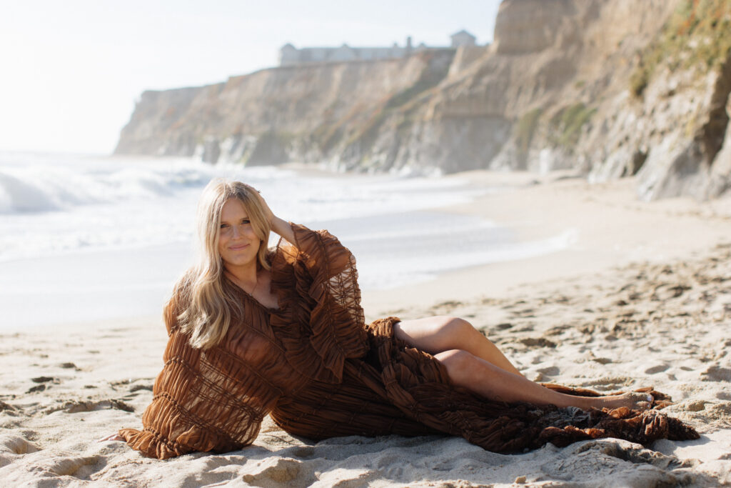 maternity session on beach