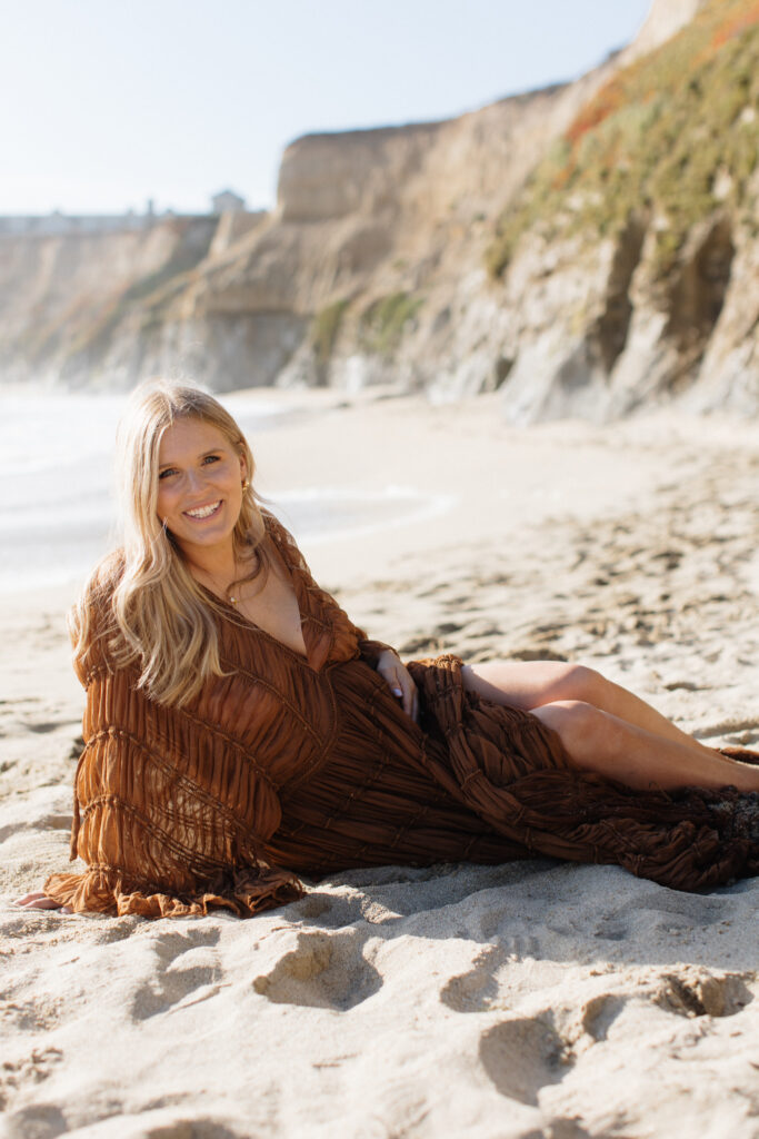 maternity session on beach