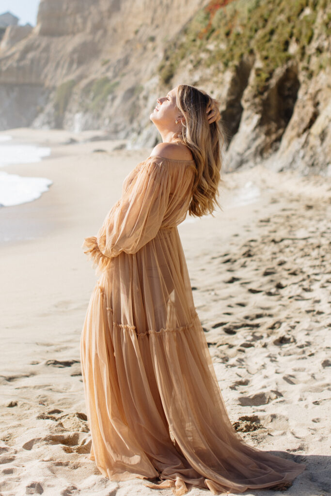 maternity session on beach