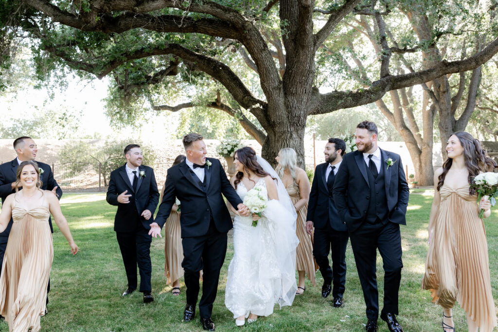 Bridal Party at the river mill French Camp
