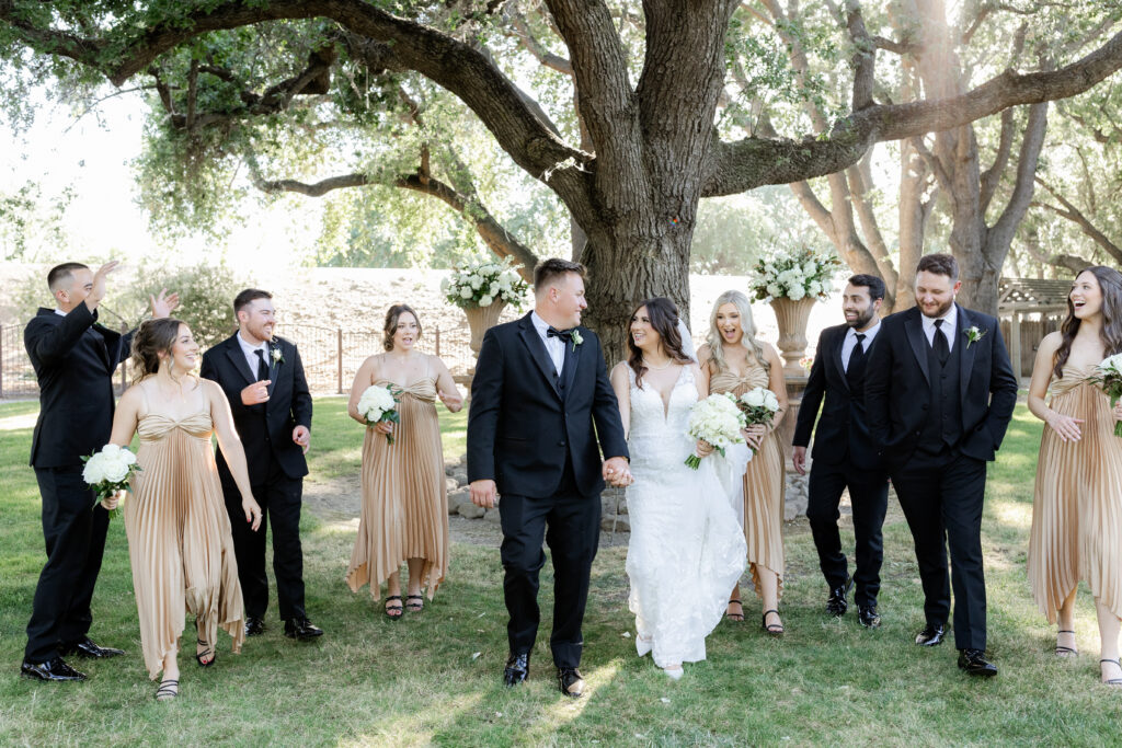 Bridal Party at the river mill French Camp
