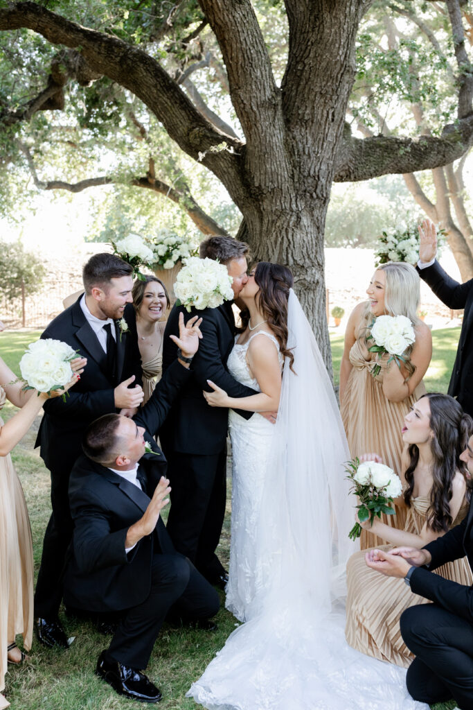 Bridal Party at the river mill French Camp
