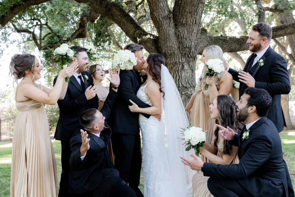 Bridal Party at the river mill French Camp
