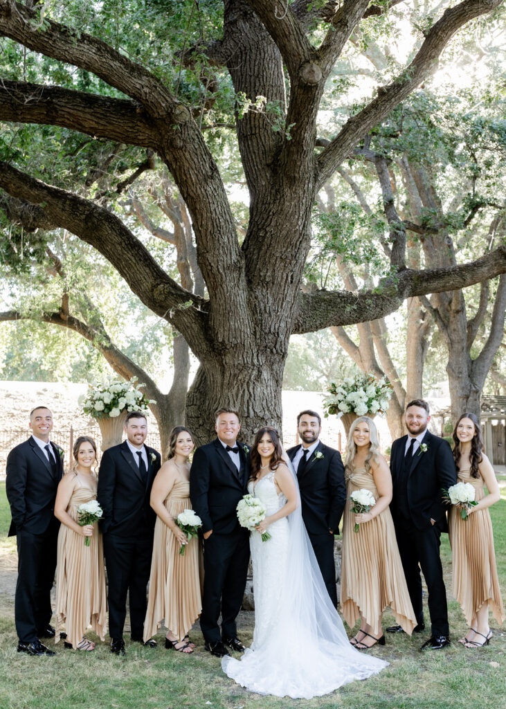 Bridal Party at the river mill French Camp
