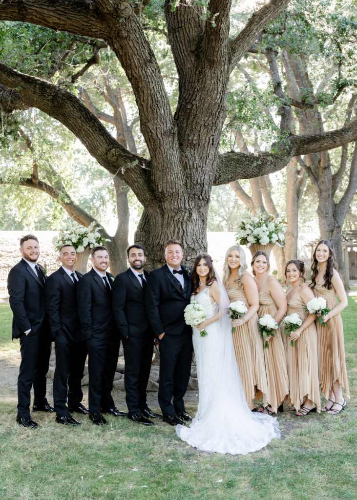 Bridal Party at the river mill French Camp
