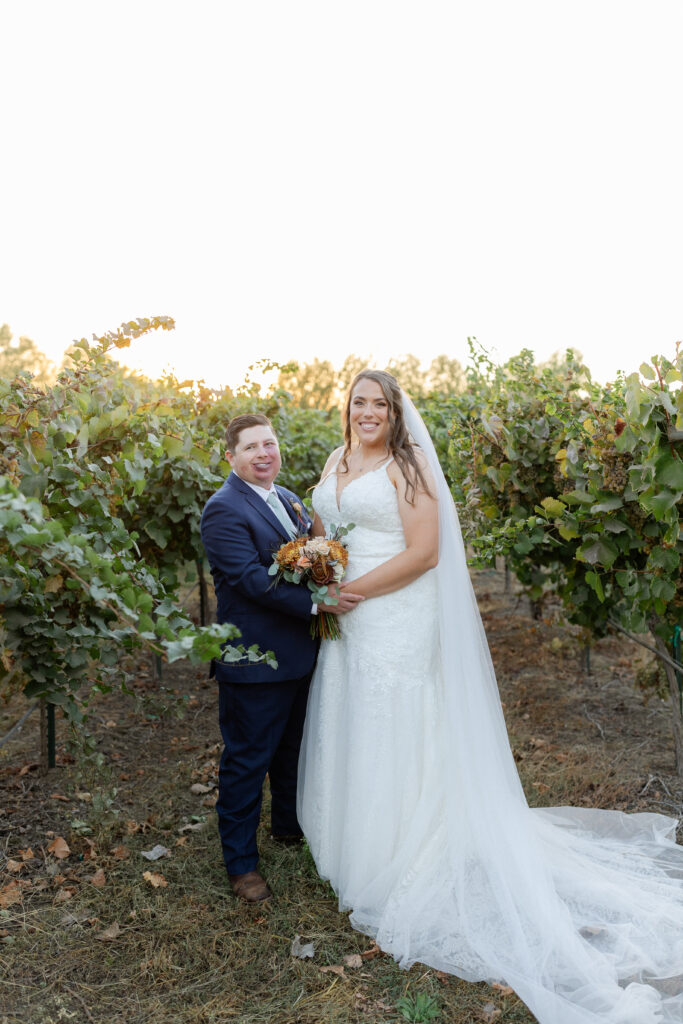 Bridal portraits in vineyard
