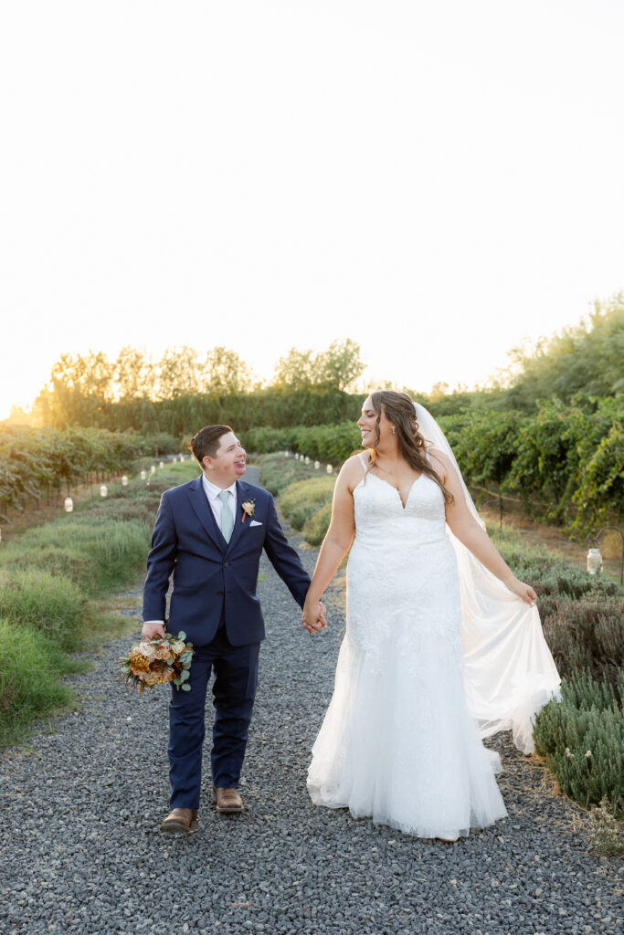 Bridal portraits in vineyard
