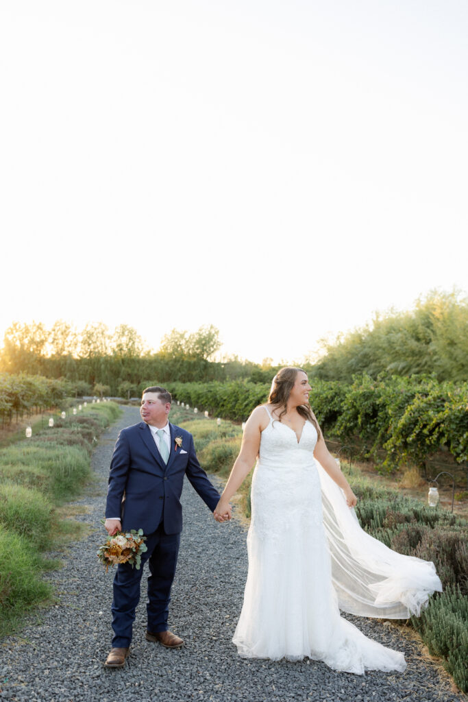 Bridal portraits in vineyard
