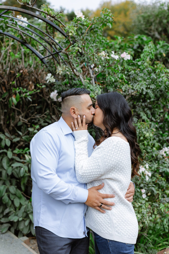 Engaged couple at Fioli in Woodside