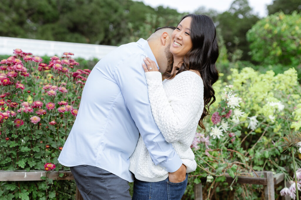 Engaged couple at Fioli in Woodside