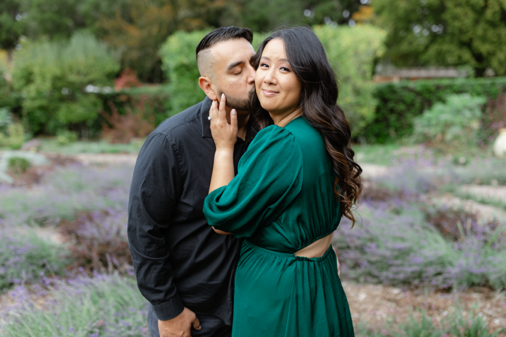 Engaged couple at Fioli in Woodside