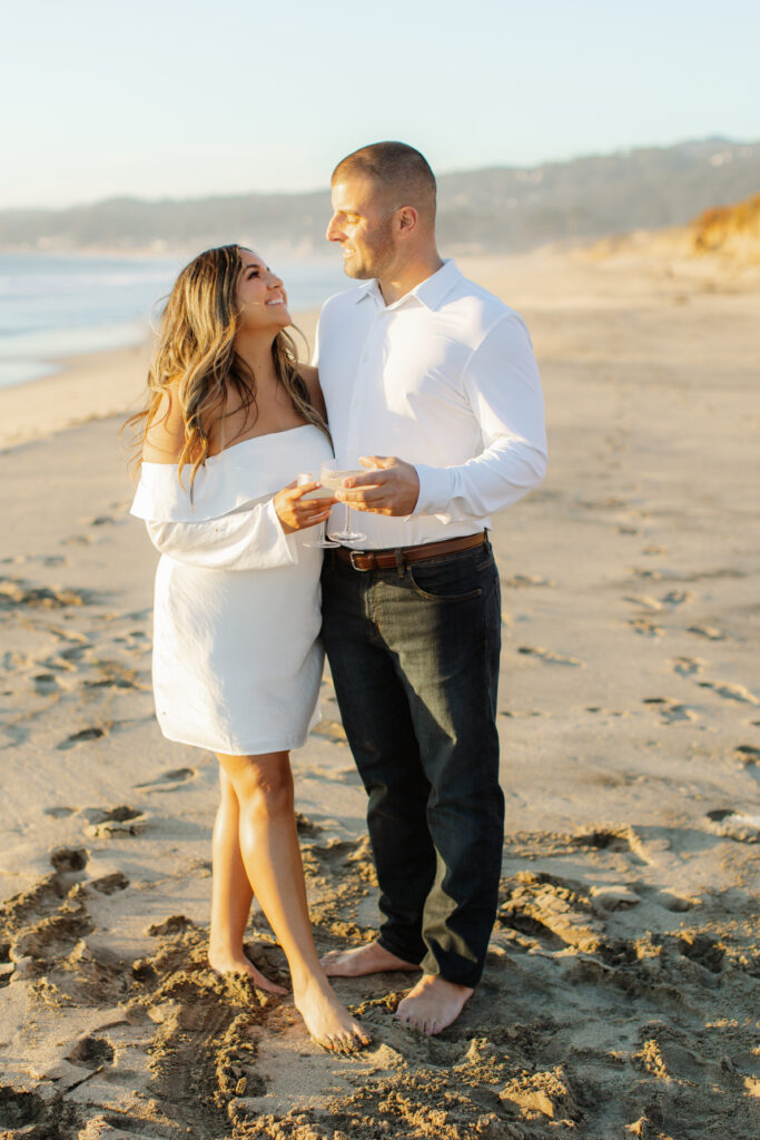 Half Moon Bay Engagement Session at Dunes BEach
