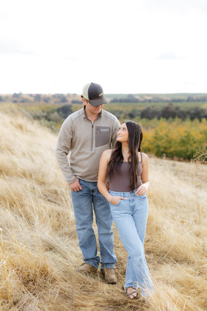 Dry Grass couples session in Linden CA