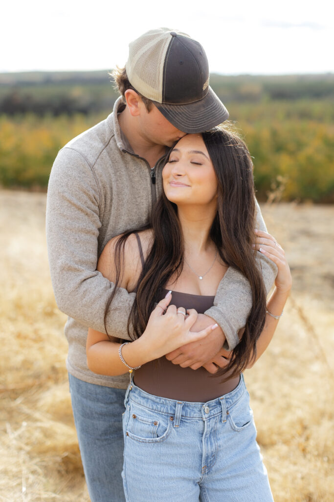 Dry Grass couples session in Linden CA