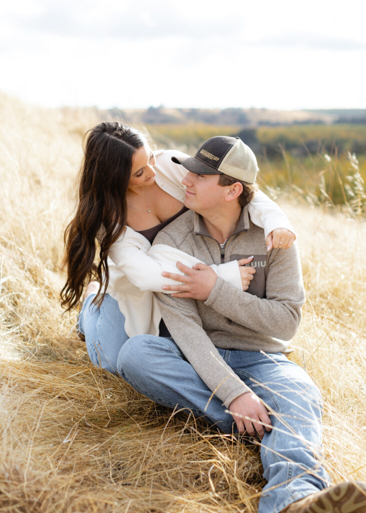 Dry Grass couples session in Linden CA