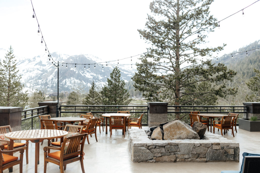 Patio at Everline Resort Olympic Valley