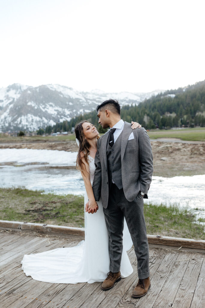 Bride and Groom Lake Tahoe Portraits