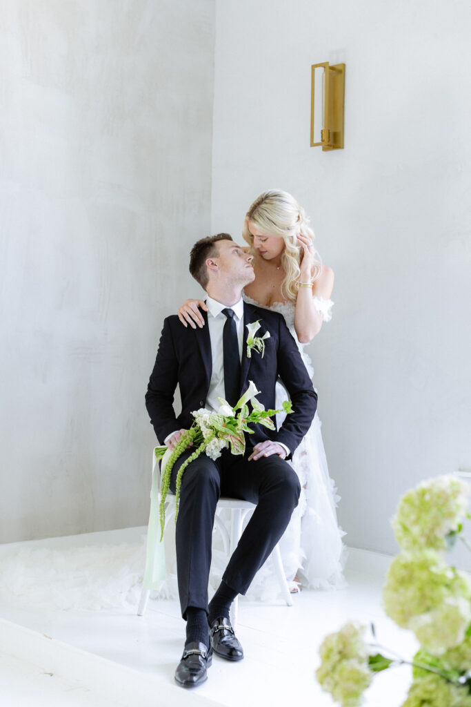 Bride and groom portraits the emerson venue ceremony