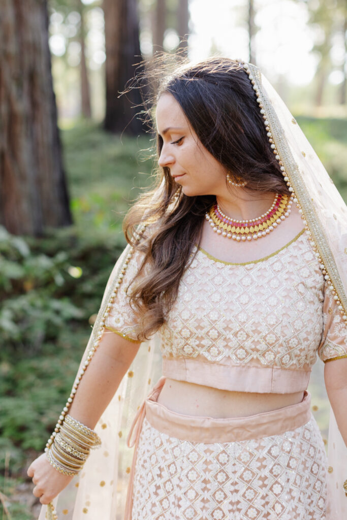 Bride in Bengali wedding attire