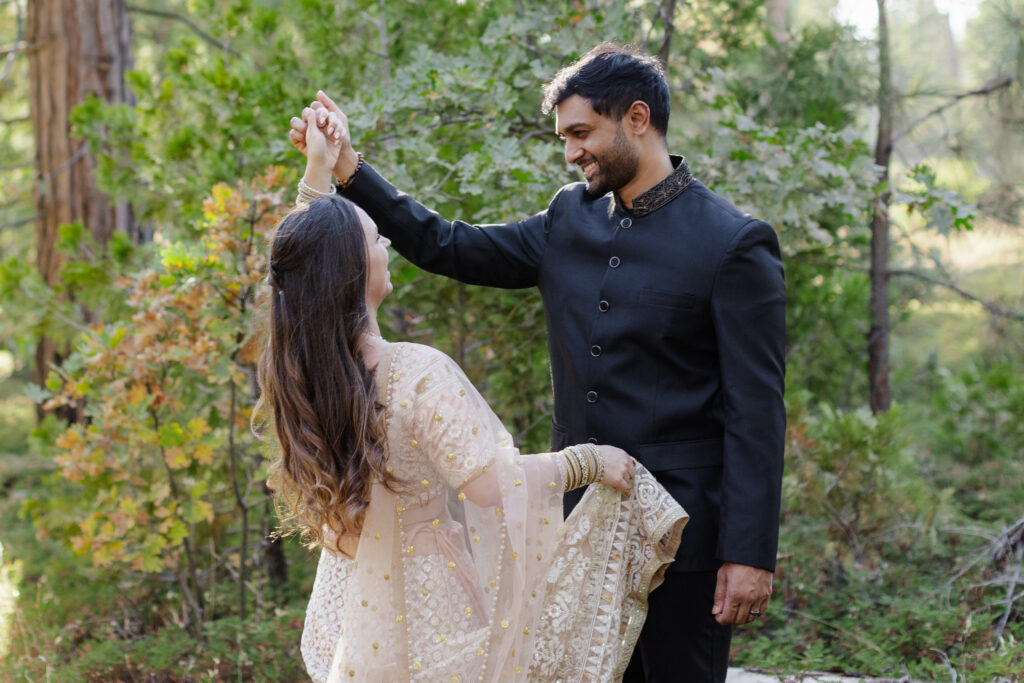 bride and groom indian bengali wedding portraits
