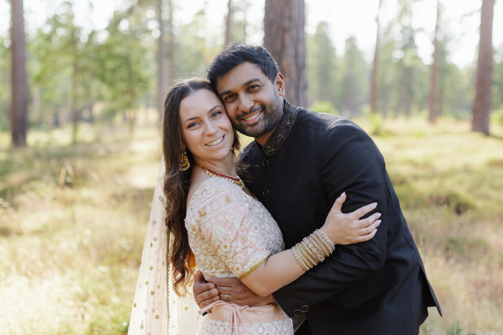 bride and groom indian bengali wedding portraits
