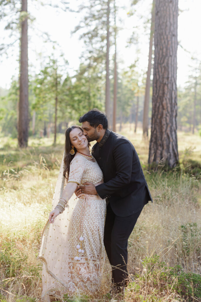 bride and groom indian bengali wedding portraits
