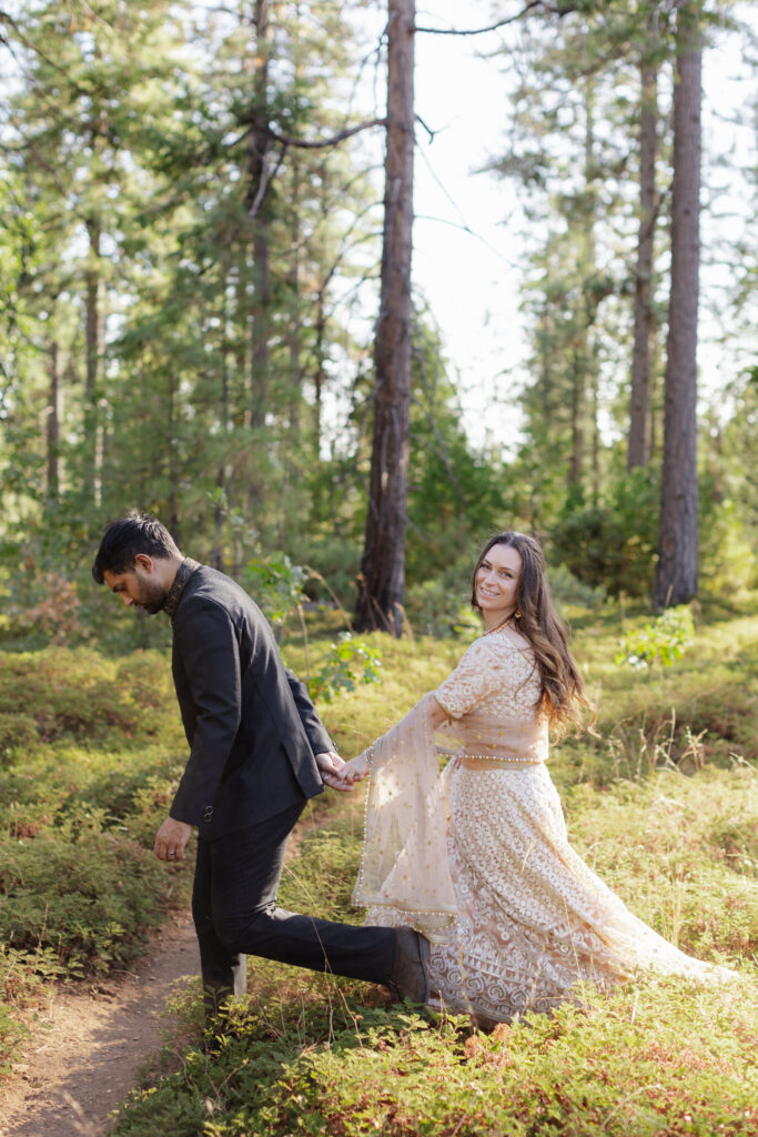 bride and groom indian bengali wedding portraits
