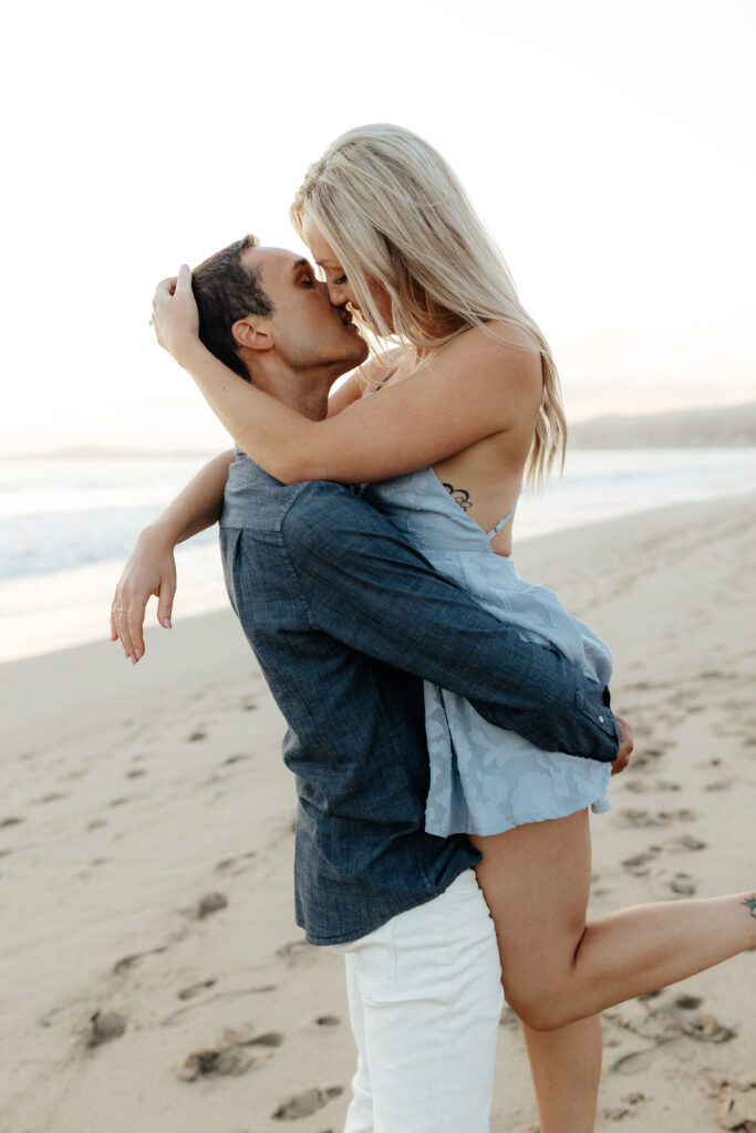 half moon bay engagement session