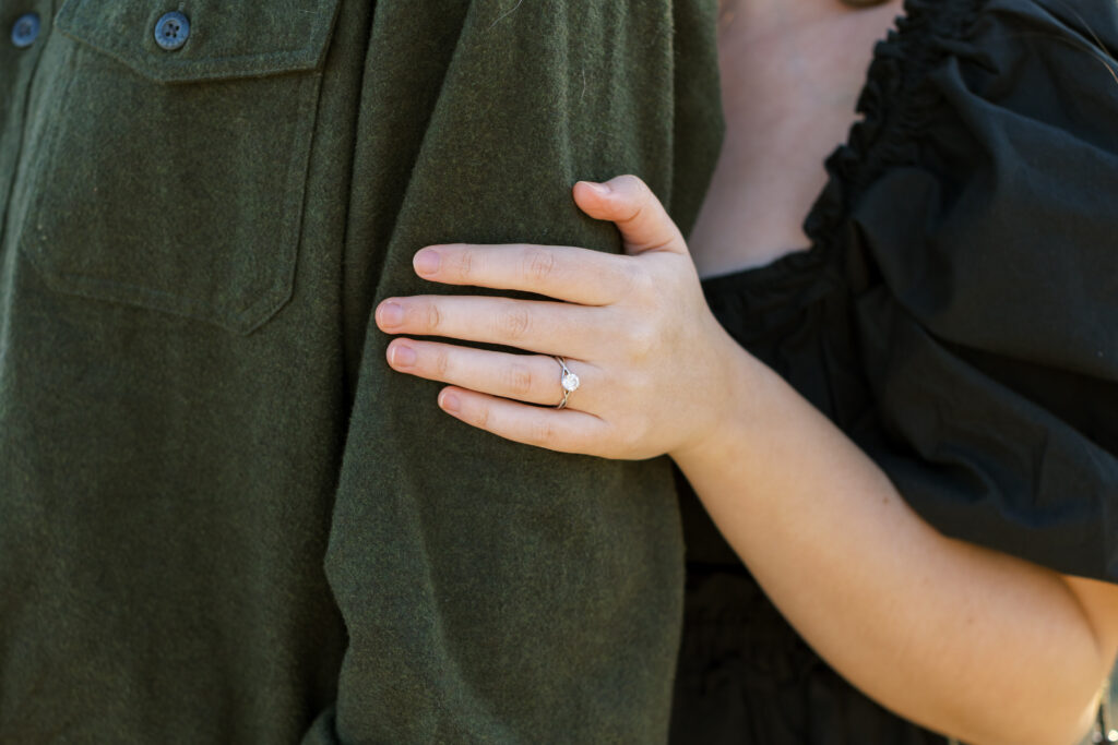 engagement ring detail photo 