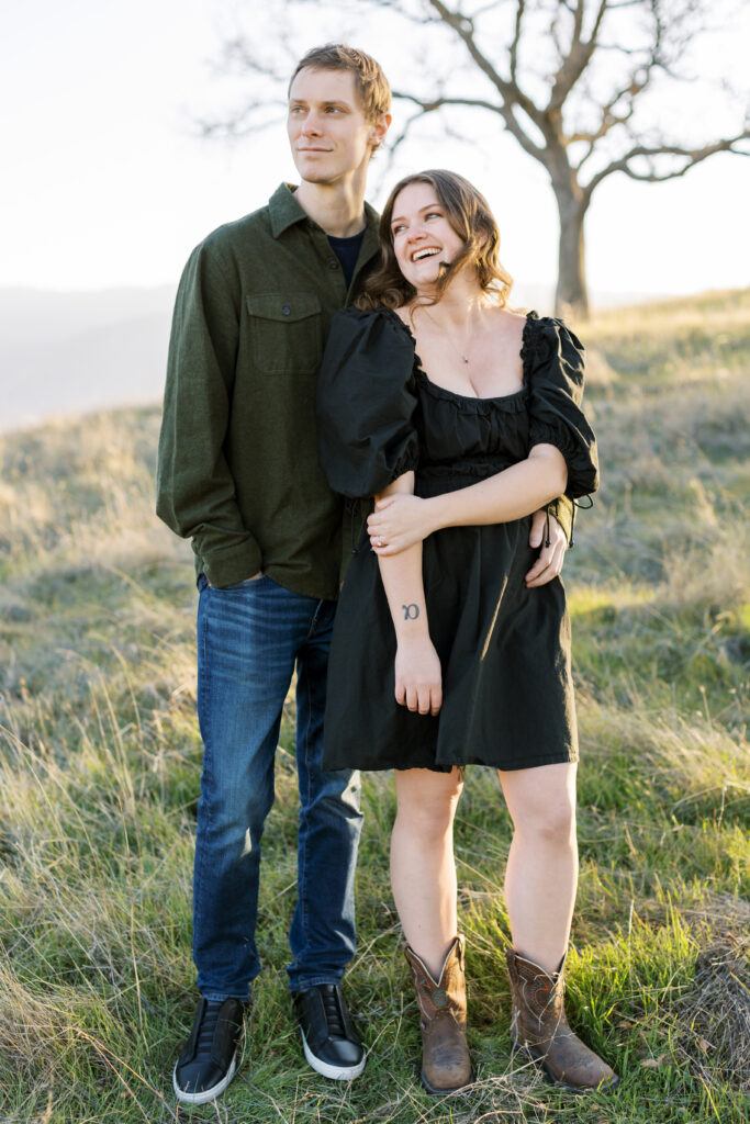 winter livermore hills engagement photos