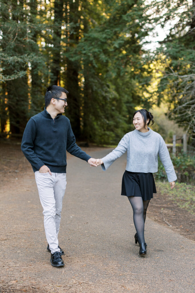 spring engagement session in oakland