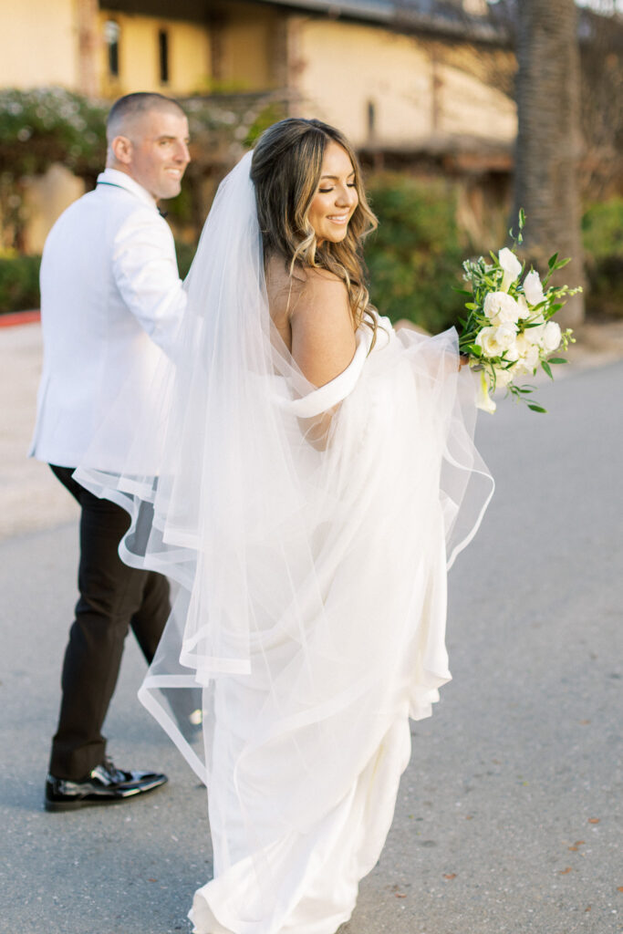 Bride and groom at the Palm Event Center In Livermore, Golden hour photo