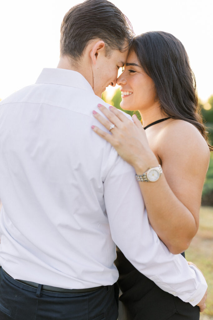 Golden hour engagement Session at Bywater Hollow Lavender Farm