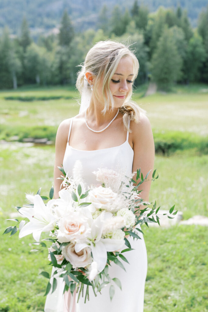 Sandpoint Idaho Wedding at Schweitzer  Mountain resort | Bride Portraits
