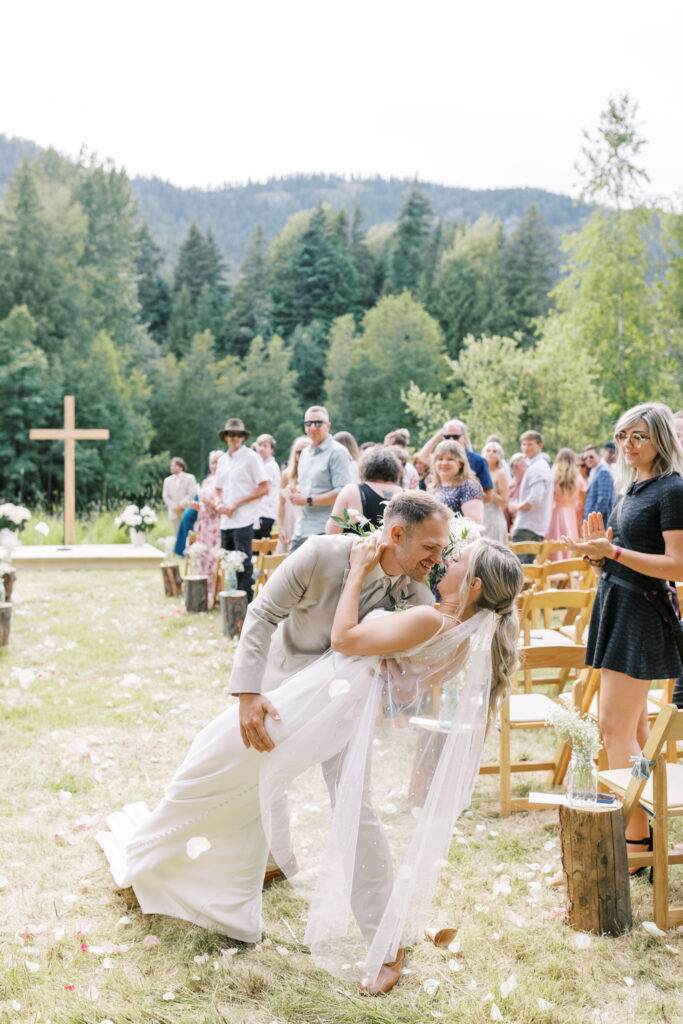 Sandpoint Idaho Wedding at Schweitzer  Mountain resort | Bride and Groom Portraits