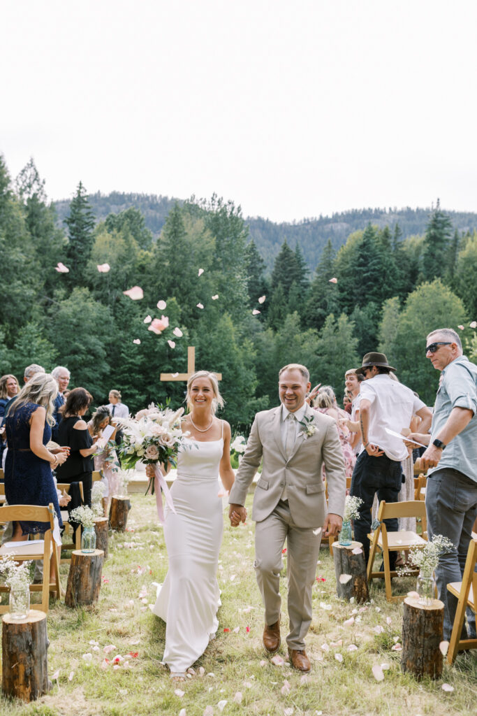 Sandpoint Idaho Wedding at Schweitzer  Mountain resort | Bride and Groom Portraits
