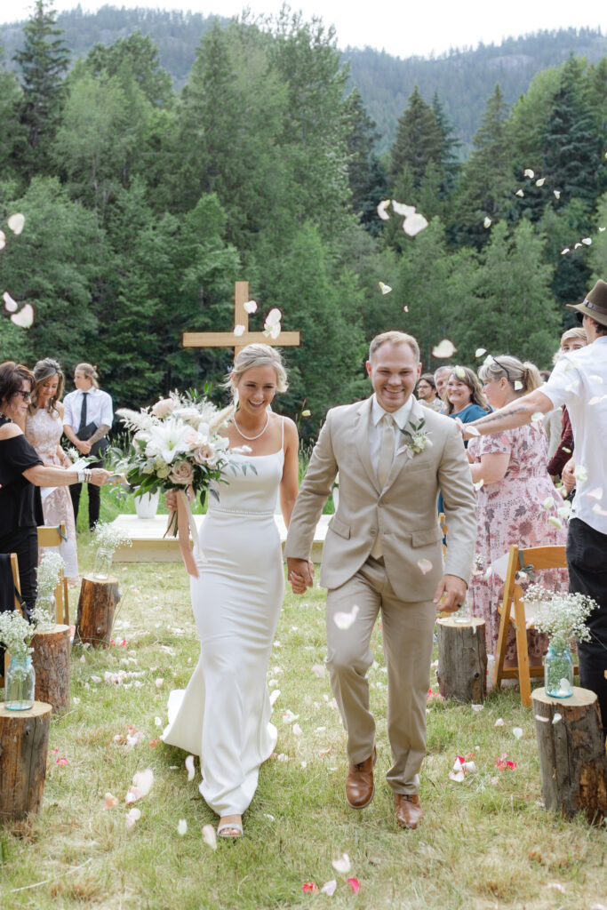 Sandpoint Idaho Wedding at Schweitzer  Mountain resort | Bride and Groom Portraits