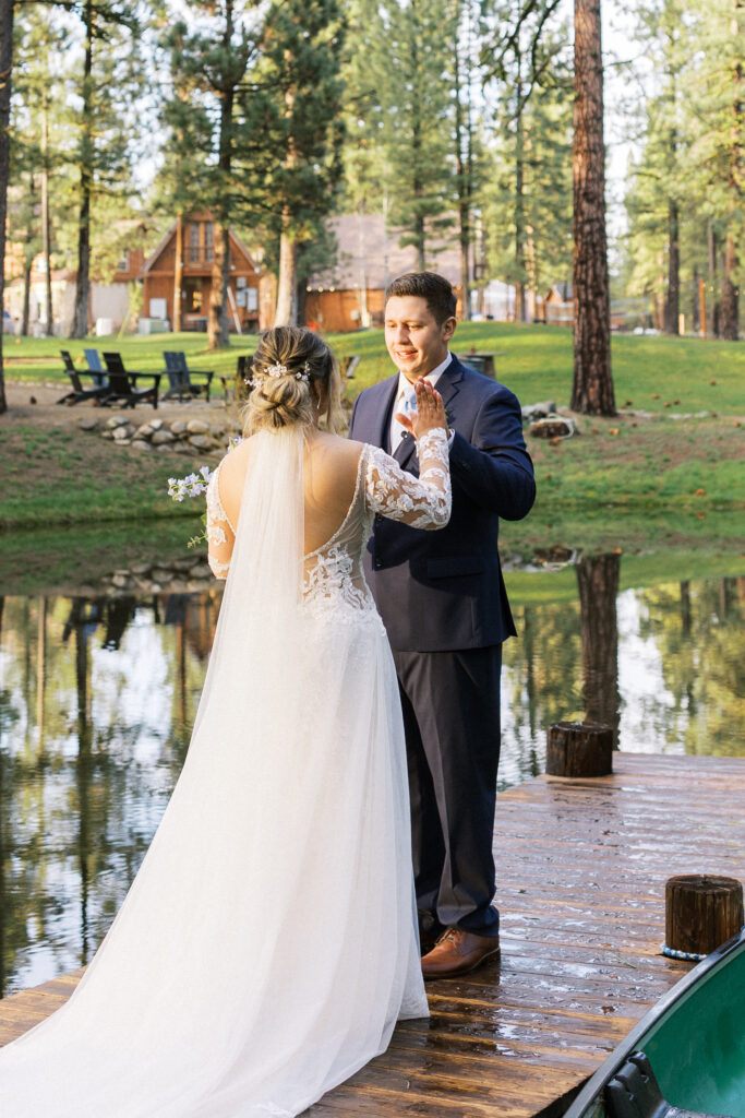 Bride and groom portraits at Chalet View Lodge