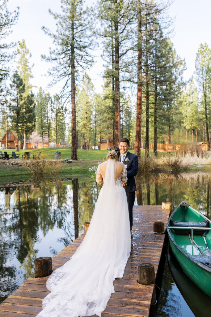 Bride and groom portraits at Chalet View Lodge