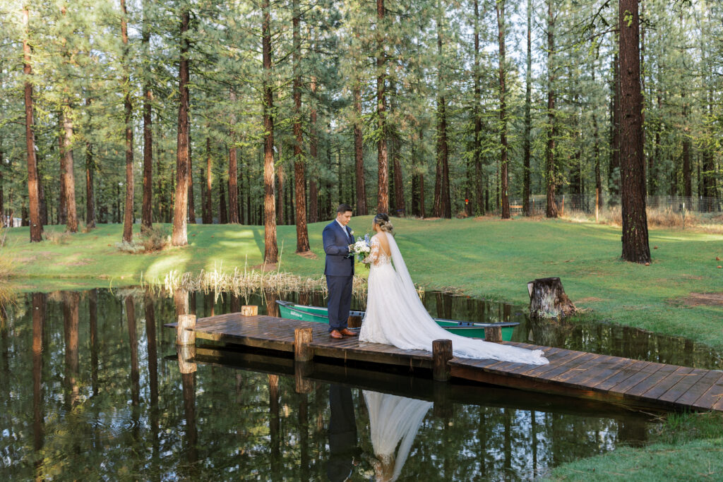 Bride and groom portraits at Chalet View Lodge