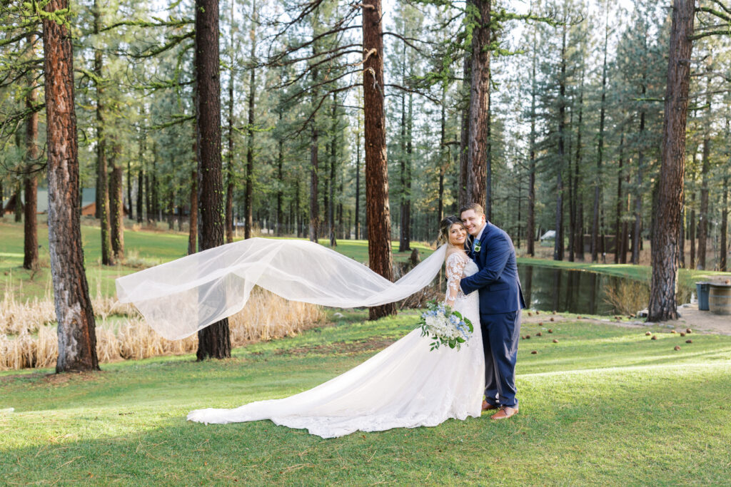 Bride and groom portraits at Chalet View Lodge
