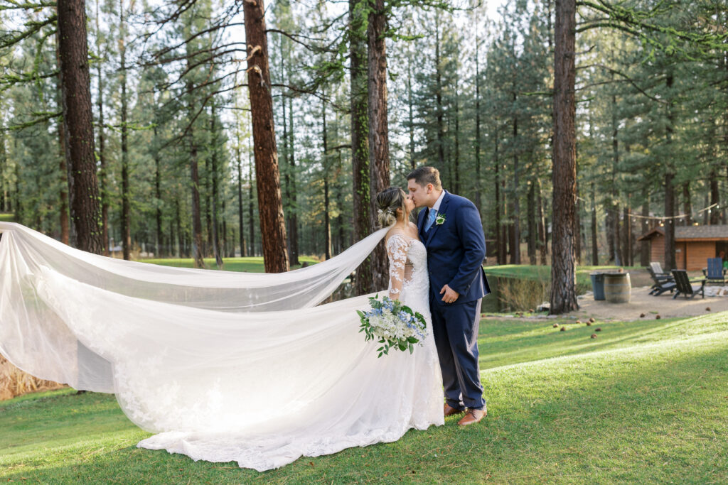 Bride and groom portraits at Chalet View Lodge