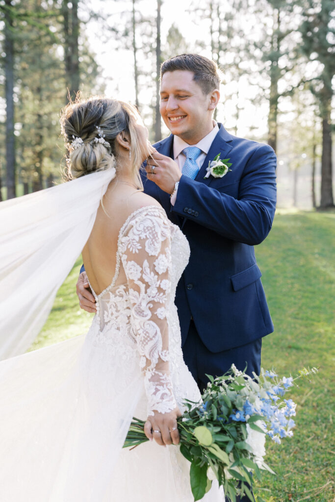 Bride and groom portraits at Chalet View Lodge