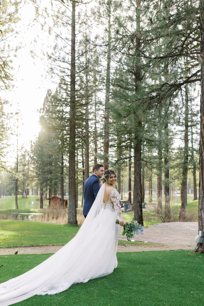 Bride and groom portraits at Chalet View Lodge