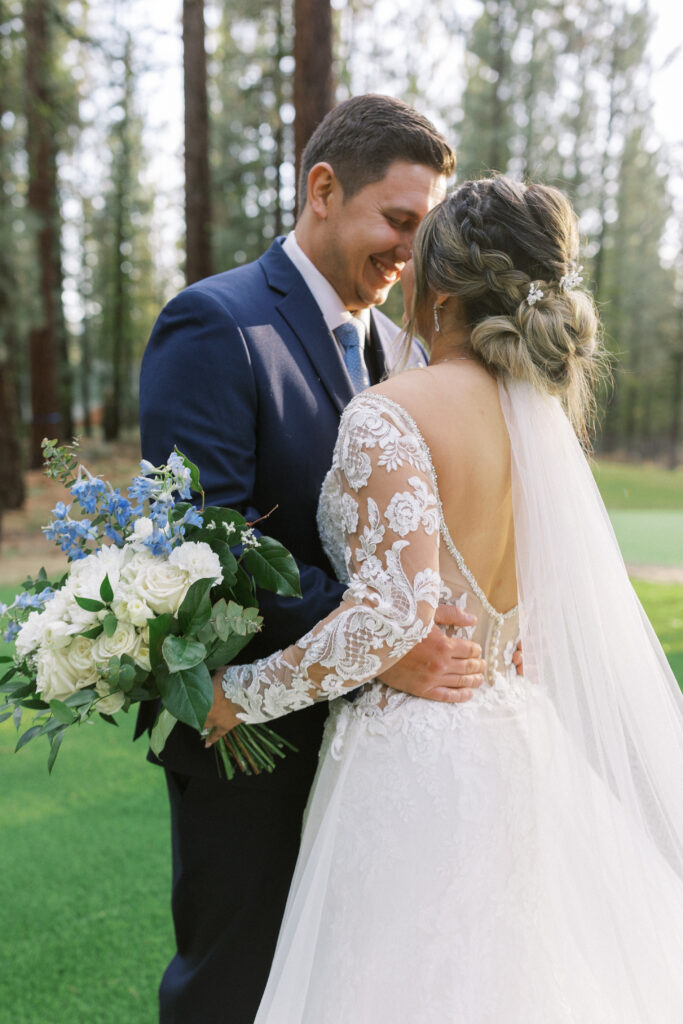 Bride and groom portraits at Chalet View Lodge