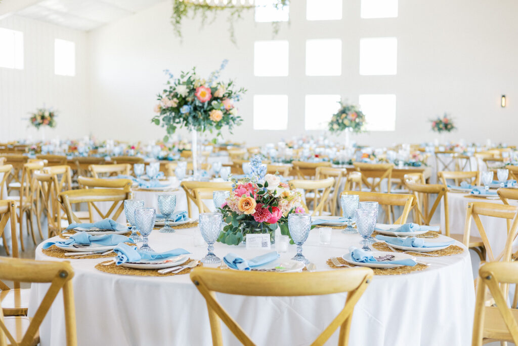 Carter Valley Ranch ceremony with  Colorful SUmmer Flowers