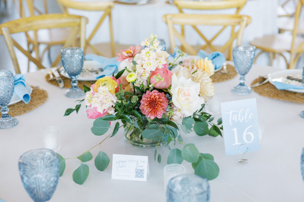 Carter Valley Ranch ceremony with  Colorful SUmmer Flowers