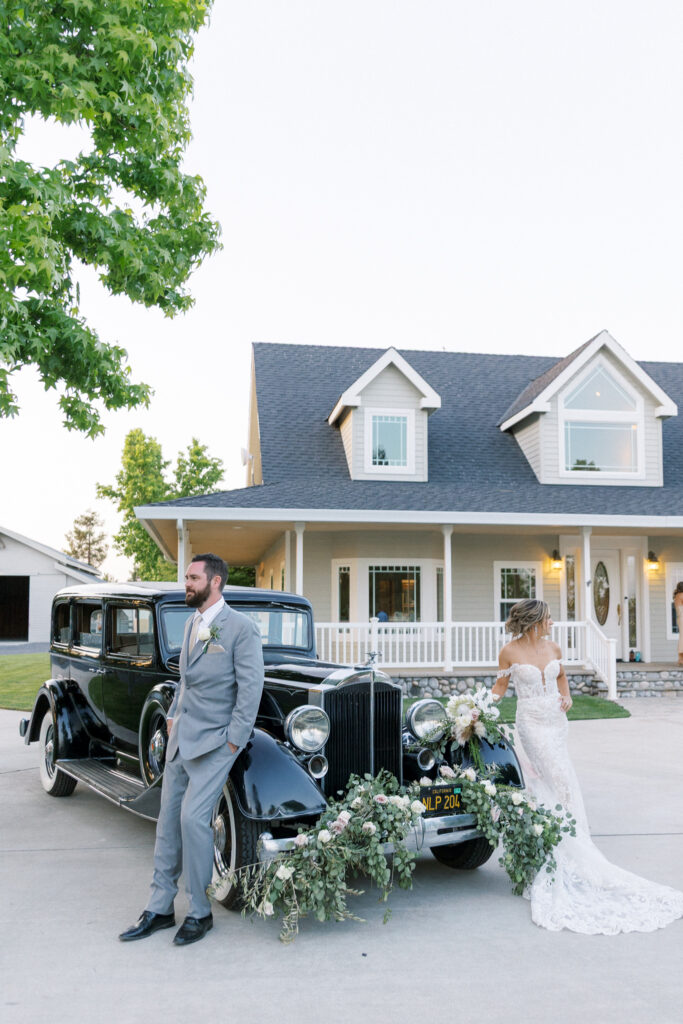 Central Valley Estate wedding Bride and groom
