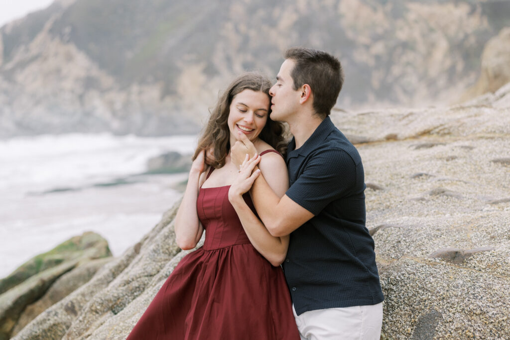 Engagement session at Gray Whale Cove State Beach